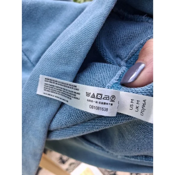 Free People Movement Metti Crewneck Sweatshirt M Dusty Teal Blue - Picture 9 of 11